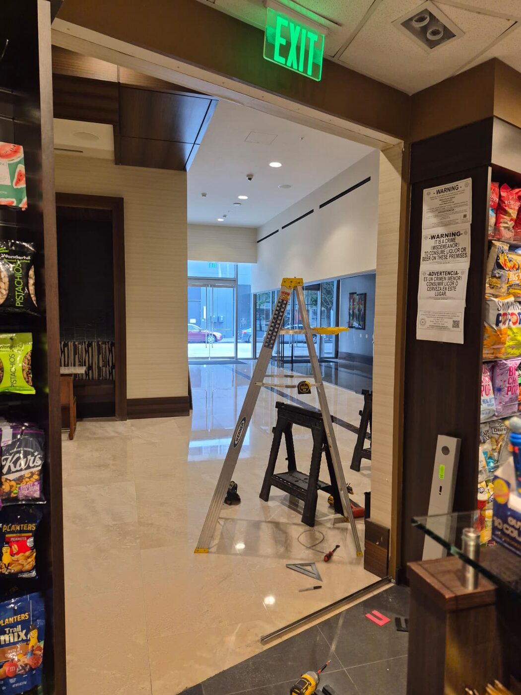 Modern Retail Glass Swing Door Installation